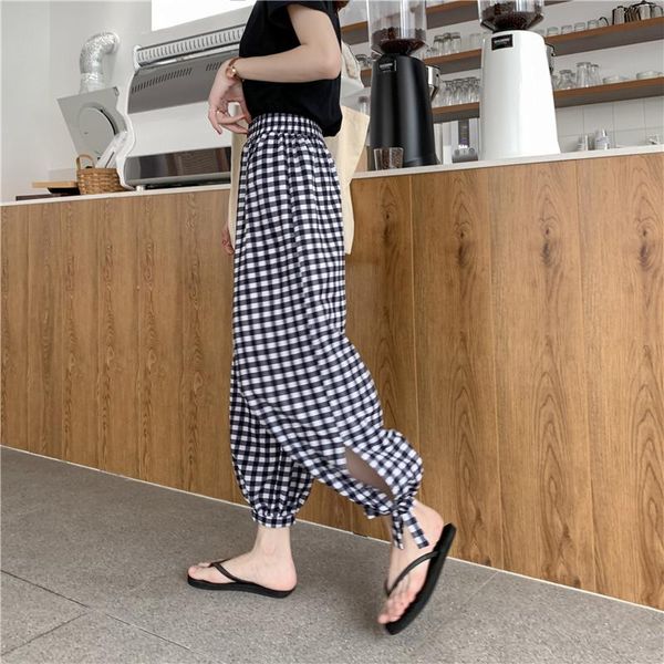 women's pants & capris black white plaid harem women 2021 casual loose joggers elastic high waist summer chiffon office lady clothing
women's pants & capris black white plaid harem women 2021 casual loose joggers elastic high waist summer chiffon office lady clothing