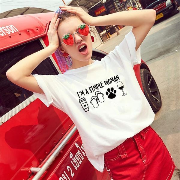 showtly im a simple letter women coffee travel surf the internet drink funny tee oversized, White
showtly im a simple letter women coffee travel surf the internet drink funny tee oversized, White