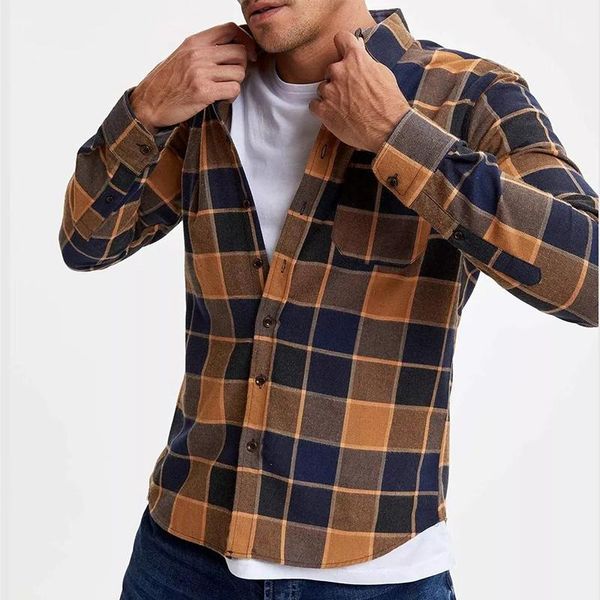 men's casual shirts autumn mens cotton shirt 2021 fashion plaid printing long sleeve cardigan for men business turn-down collar, White;black
men's casual shirts autumn mens cotton shirt 2021 fashion plaid printing long sleeve cardigan for men business turn-down collar, White;black