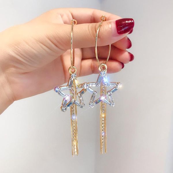 five-point tar long-tyle feud earring korean temperament female exaggerated water drill how face thin peronality stud, Golden;silver
five-point tar long-tyle feud earring korean temperament female exaggerated water drill how face thin peronality stud, Golden;silver