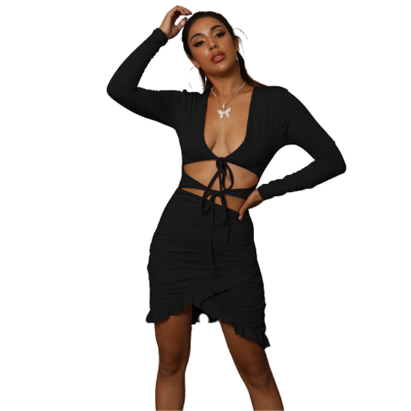 autumn dress 2021 bandage hollow out bodycon long sleeve evening party club short mini ladies dresses fashion women clothes casual, Black;gray
autumn dress 2021 bandage hollow out bodycon long sleeve evening party club short mini ladies dresses fashion women clothes casual, Black;gray