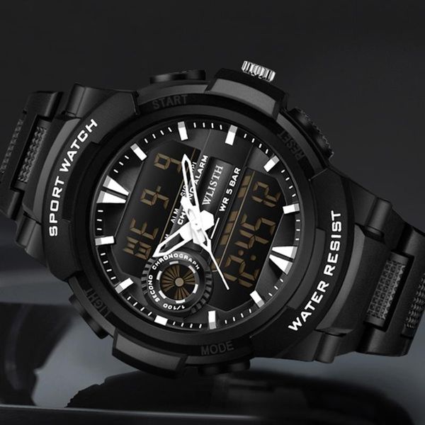 wristwatches wlisth brand men's watches digital dual display multifunctional sports waterproof luminous electronic sport watch, Slivery;brown
wristwatches wlisth brand men's watches digital dual display multifunctional sports waterproof luminous electronic sport watch, Slivery;brown