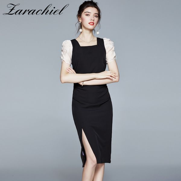 dresses fashion summer runway work wear office women halter square collar tulle sleeve bodycon female split midi, Black;gray
dresses fashion summer runway work wear office women halter square collar tulle sleeve bodycon female split midi, Black;gray