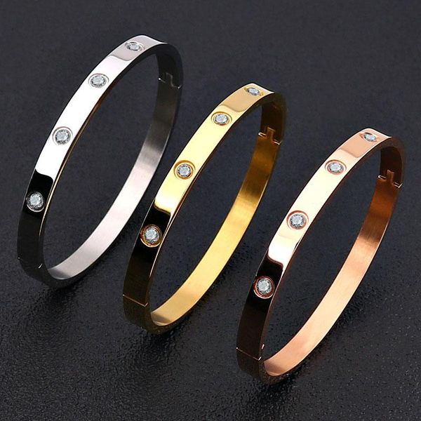 bangle zircon bracelet women bangles for fashion classic rose gold steel simple gifts jewelry, Black
bangle zircon bracelet women bangles for fashion classic rose gold steel simple gifts jewelry, Black