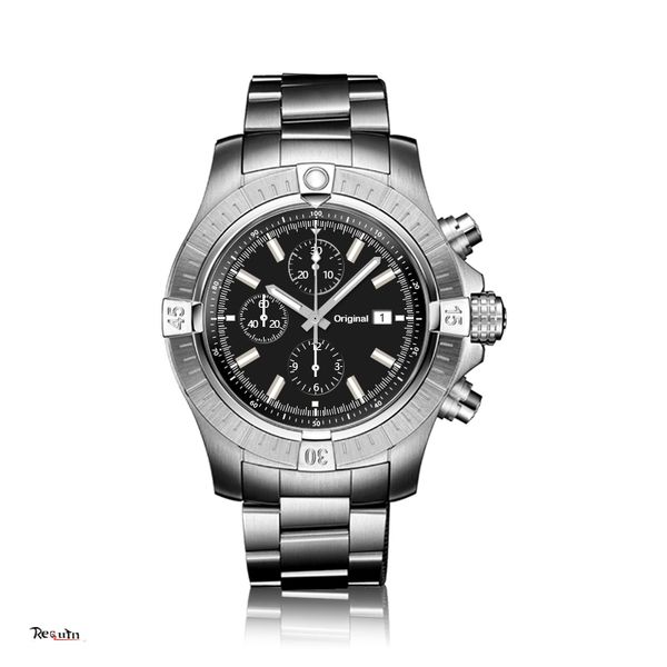 men's quartz mechanical chronograph watch 316 stainless steel silver white case calendar black dial brand requin strap avenger 1887, Slivery;brown
men's quartz mechanical chronograph watch 316 stainless steel silver white case calendar black dial brand requin strap avenger 1887, Slivery;brown