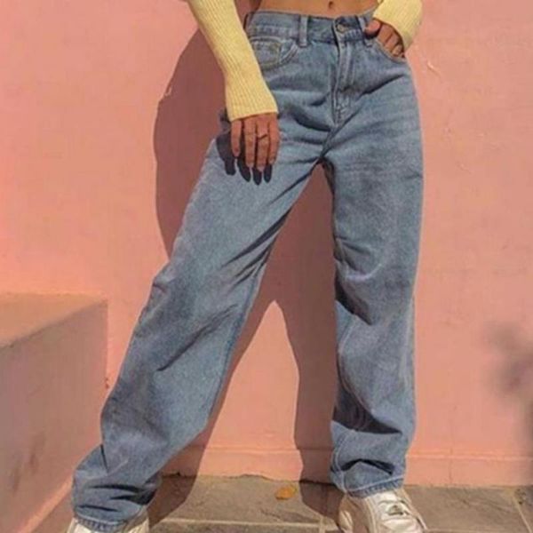 women's jeans bottoms casual ladies solid color loose hip hop style trousers wide leg daily wear, Blue
women's jeans bottoms casual ladies solid color loose hip hop style trousers wide leg daily wear, Blue