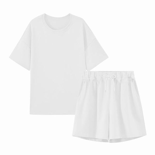 women's tracksuits summer ladies's two pieces set leisure outfits oversized t-shirts high waist pants candy color clothing, Gray
women's tracksuits summer ladies's two pieces set leisure outfits oversized t-shirts high waist pants candy color clothing, Gray