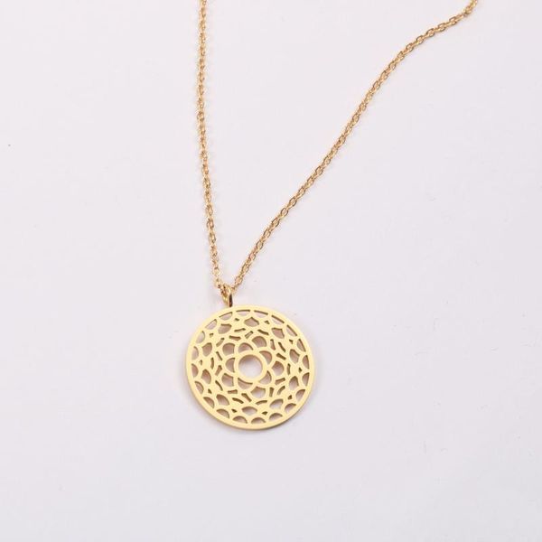pendant necklaces stainless steel flower hollow necklace female chain the neck for women's punk gothic style accessories jewelry, Silver
pendant necklaces stainless steel flower hollow necklace female chain the neck for women's punk gothic style accessories jewelry, Silver