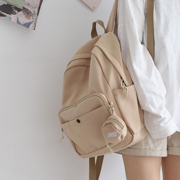 backpack 2 sets waterproof nylon women large capacity solid color travel bag college schoolbag for teenage girls laptop
backpack 2 sets waterproof nylon women large capacity solid color travel bag college schoolbag for teenage girls laptop