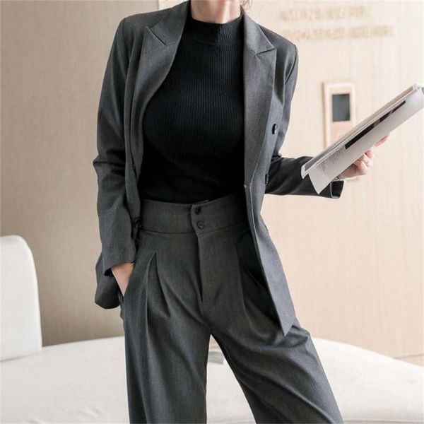 women's two piece pants hzirip formal suits 2 sets autumn chic business femme 2021 elegant ol slim blazers straight loose office unifor, White
women's two piece pants hzirip formal suits 2 sets autumn chic business femme 2021 elegant ol slim blazers straight loose office unifor, White