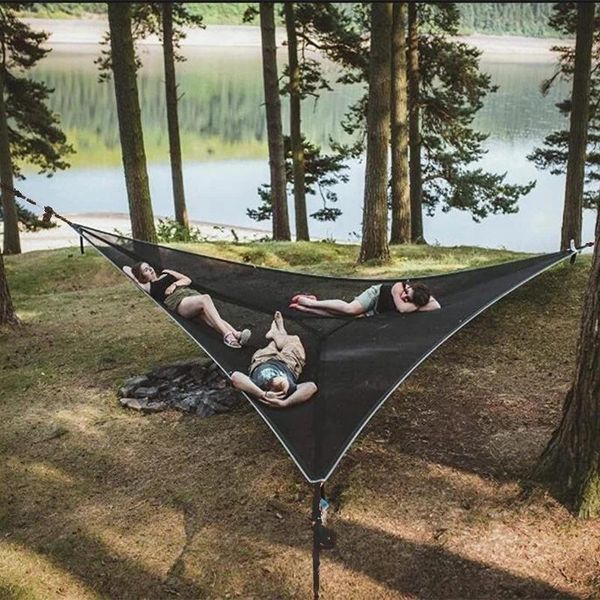 camp furniture multi-person hammock 3 point design portable multi-functional triangle aerial mat convenient camping sleep outdoor supplies
camp furniture multi-person hammock 3 point design portable multi-functional triangle aerial mat convenient camping sleep outdoor supplies