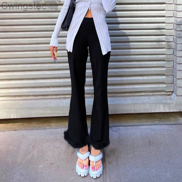 women's pants & capris elegant basic black trousers women y2k casual fur patchwork high waist flare skinny elastic cloth cute, Black;white
women's pants & capris elegant basic black trousers women y2k casual fur patchwork high waist flare skinny elastic cloth cute, Black;white