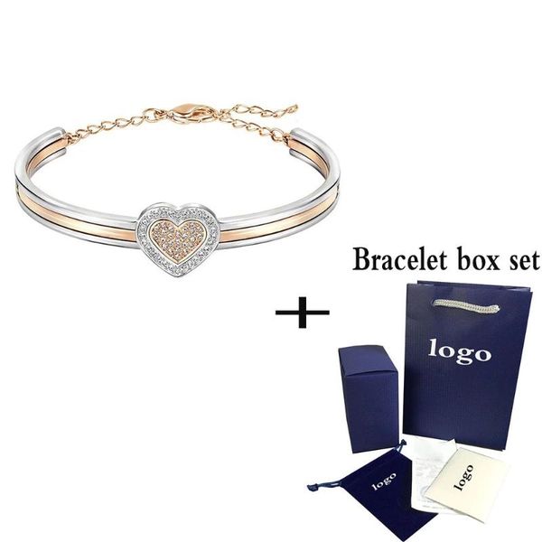 bangle cupid double color heart combination elegant love pattern crystal give lovers commemorative gift set, Black
bangle cupid double color heart combination elegant love pattern crystal give lovers commemorative gift set, Black