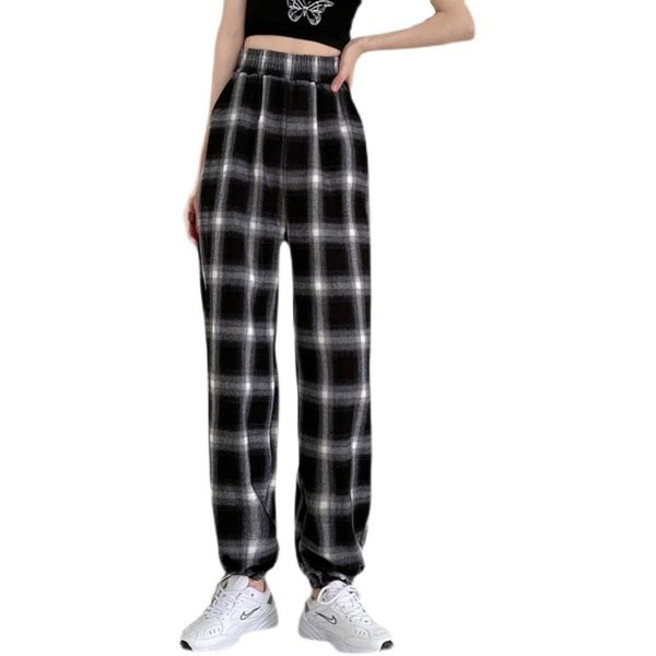 men's pants streetwear hip hop plaid trousers casual fashion harem woman 2021 loose korean harajuku man jogging sweatpants, Black
men's pants streetwear hip hop plaid trousers casual fashion harem woman 2021 loose korean harajuku man jogging sweatpants, Black