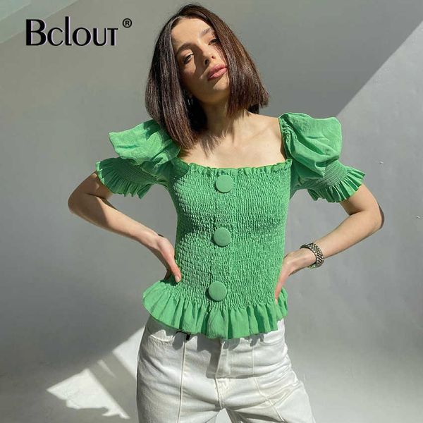 bclout green vintage square collar blouse shirt female ruffles single-breasted tunic woman spring summer ruched casual 210709, White
bclout green vintage square collar blouse shirt female ruffles single-breasted tunic woman spring summer ruched casual 210709, White
