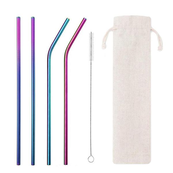 drinking straws reusable stainless steel set rainbow color metal straw with cleaning brush drinkware bar party kitchen accessory
drinking straws reusable stainless steel set rainbow color metal straw with cleaning brush drinkware bar party kitchen accessory