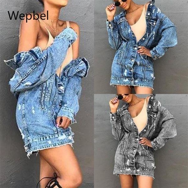 women's jackets wepbel women jeans coat plus size solid color denim leisure fashion middle long sleeve loose autumn outwear, Black;brown
women's jackets wepbel women jeans coat plus size solid color denim leisure fashion middle long sleeve loose autumn outwear, Black;brown