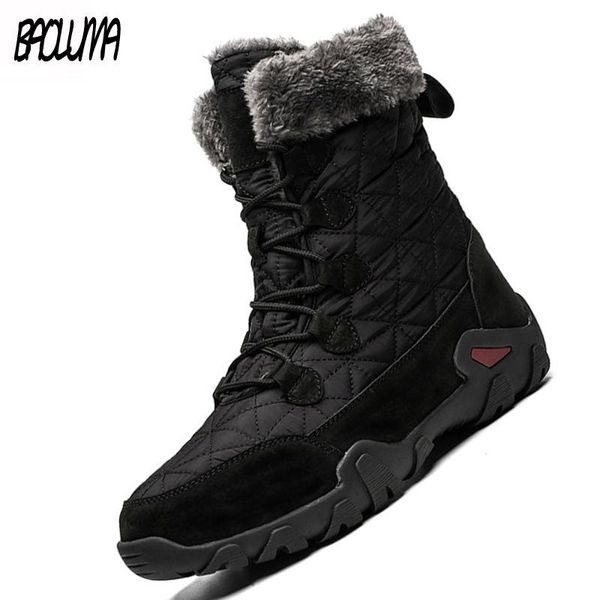 boots winter men's shoes fur warm men snow quality leather outdoor non-slip sneakers brand hiking, Black
boots winter men's shoes fur warm men snow quality leather outdoor non-slip sneakers brand hiking, Black