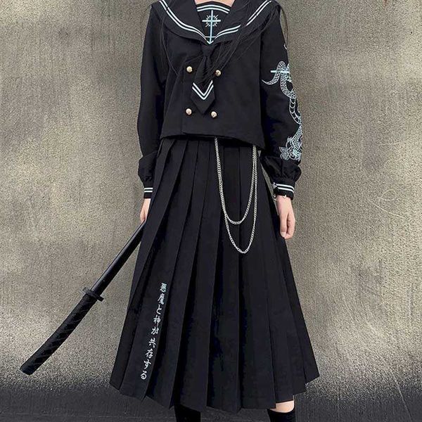two-piece skirt suit bonda fen's original long bad jk sakura (yulan) first group of orthodox embroidered sailor 210526, White
two-piece skirt suit bonda fen's original long bad jk sakura (yulan) first group of orthodox embroidered sailor 210526, White