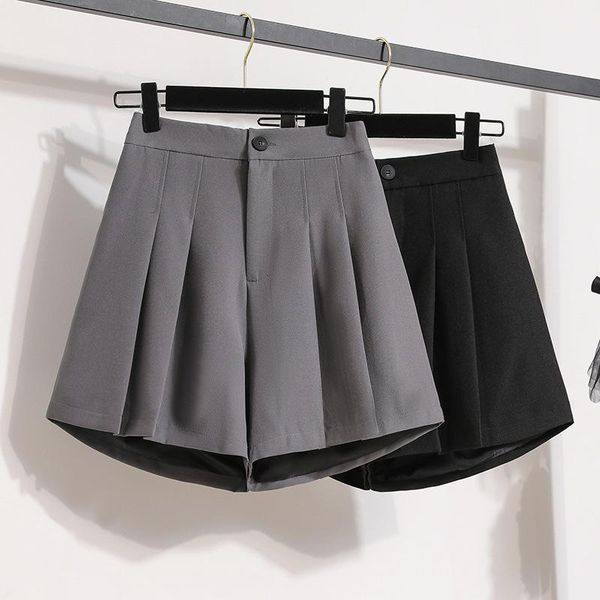 women's shorts 2021 autumn and winter suit wide-leg pants women loose thin high-waist pleated a-line casual short, White;black
women's shorts 2021 autumn and winter suit wide-leg pants women loose thin high-waist pleated a-line casual short, White;black
