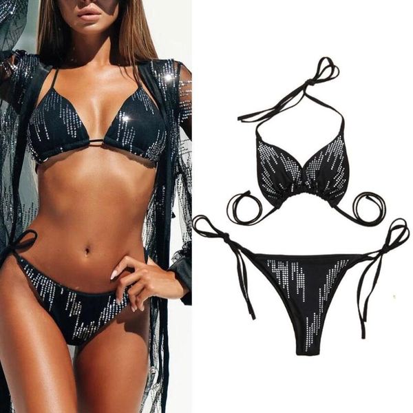 women's swimwear crystal bikini 2021 women black diamond maillots de bathing femae bathers u1m4 thong suit push-up set k7m3, White;black
women's swimwear crystal bikini 2021 women black diamond maillots de bathing femae bathers u1m4 thong suit push-up set k7m3, White;black