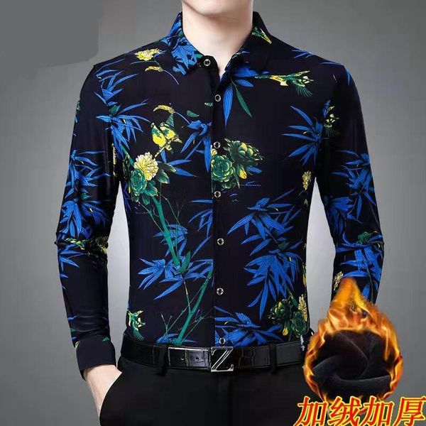 men's casual shirts autumn and winter plus velvet size loose printing long-sleeved shirt warm breathable square collar top, White;black
men's casual shirts autumn and winter plus velvet size loose printing long-sleeved shirt warm breathable square collar top, White;black