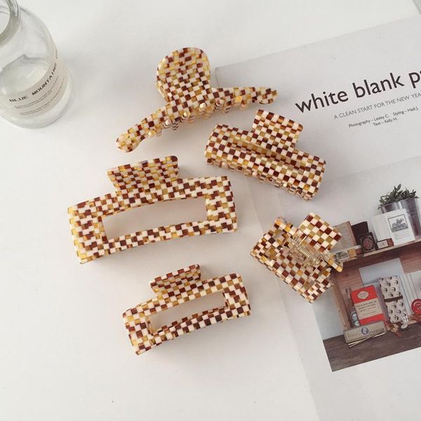 hair accessories korean fashion acrylic women acetate plaid clips clamps retro make up hairdress styling tool wholesale
hair accessories korean fashion acrylic women acetate plaid clips clamps retro make up hairdress styling tool wholesale