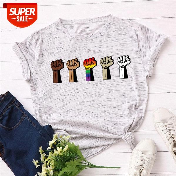 spot eaby europe and america unity black lives matter fist short-sleeved t-shirt women #wp3l, White
spot eaby europe and america unity black lives matter fist short-sleeved t-shirt women #wp3l, White