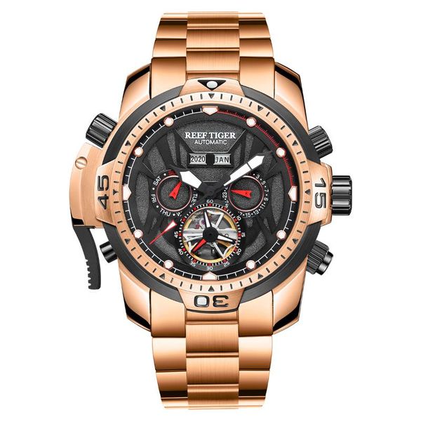 reef tiger men wrist watch,mens automatic watches luxury waterproof mechanical wristwatch luminous sapphire steel strap rga3532 wristwatches, Slivery;brown
reef tiger men wrist watch,mens automatic watches luxury waterproof mechanical wristwatch luminous sapphire steel strap rga3532 wristwatches, Slivery;brown