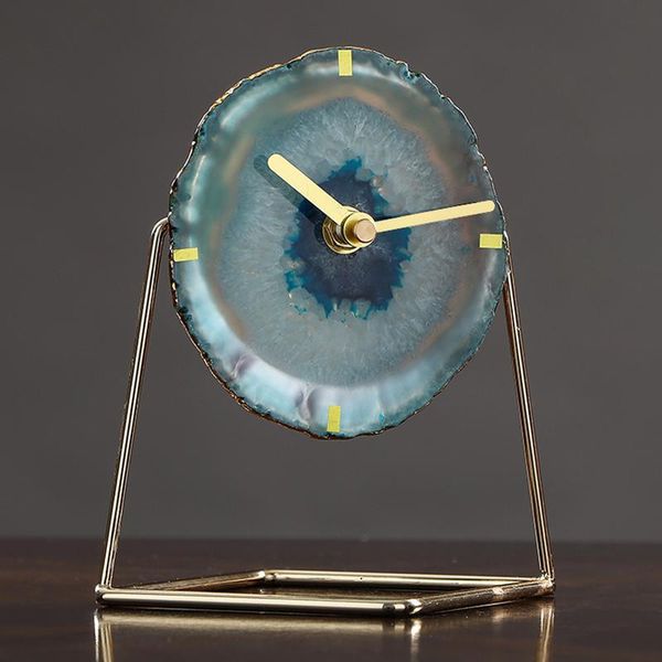 desk & table clocks luxury nordic agate clock metal blue living room creative gold silent modern home decoration desktop
desk & table clocks luxury nordic agate clock metal blue living room creative gold silent modern home decoration desktop