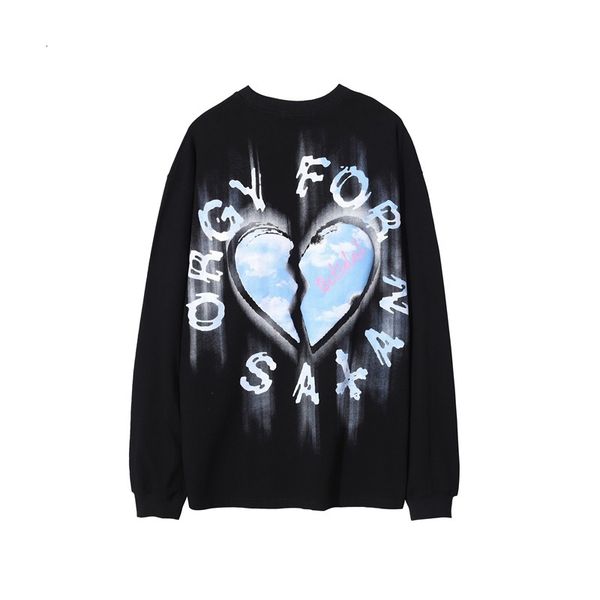 ins chaopai high broken love large long sleeve pullover men's street oversized round neck sweater, Black
ins chaopai high broken love large long sleeve pullover men's street oversized round neck sweater, Black