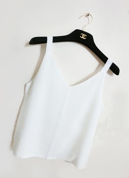 summer blouse wild v-neck double chiffon loose women's vest bottoming korean style open back solid blouses & shirts, White
summer blouse wild v-neck double chiffon loose women's vest bottoming korean style open back solid blouses & shirts, White