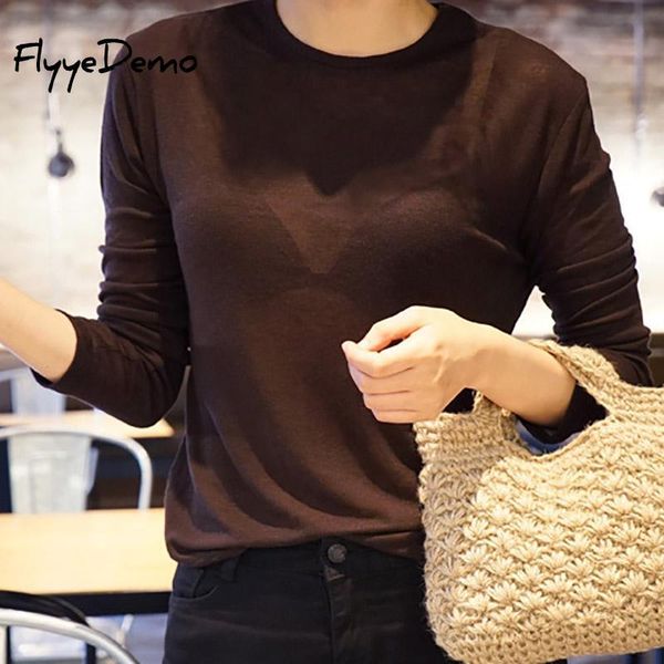 women's t-shirt 2021 spring o neck women loose thin semi-transparent casual girl long sleeve t-shirts tees size, White
women's t-shirt 2021 spring o neck women loose thin semi-transparent casual girl long sleeve t-shirts tees size, White