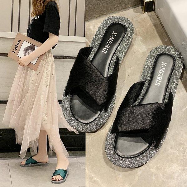 sandals slippers women wear thick soled flat heel women's outside in summer. 2021 fashion semi trailer beach, Black
sandals slippers women wear thick soled flat heel women's outside in summer. 2021 fashion semi trailer beach, Black
