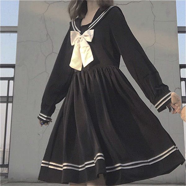 2021dresses women bow patchwork loose a-line fashion knee-length cute empire preppy style ins sailor collar japanese all-match black, Black;gray
2021dresses women bow patchwork loose a-line fashion knee-length cute empire preppy style ins sailor collar japanese all-match black, Black;gray
