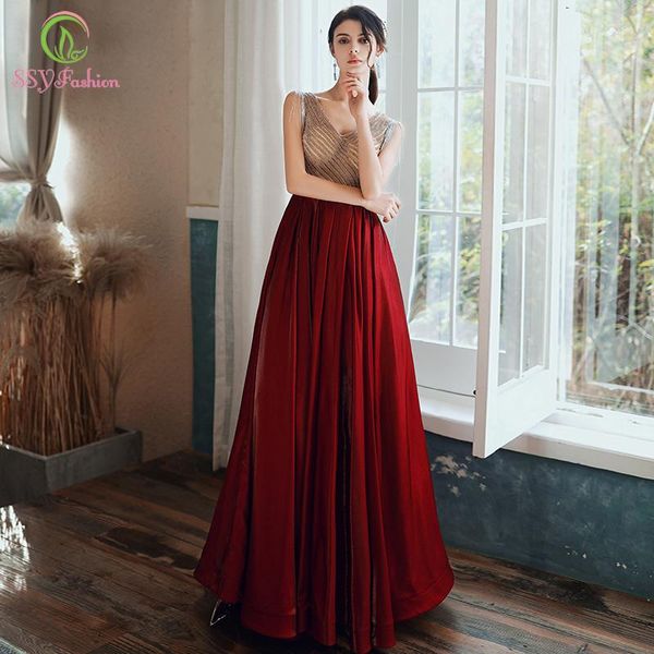 party dresses ssyfashion luxury sequins evening dress banquet elegant red v-neck floor-length long prom frormal gowns vestido de noche, White;black
party dresses ssyfashion luxury sequins evening dress banquet elegant red v-neck floor-length long prom frormal gowns vestido de noche, White;black
