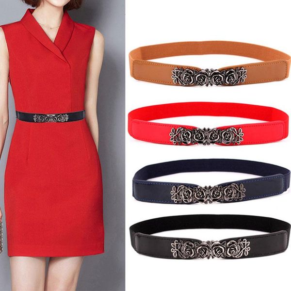 belts vintage fashion casual waistband women thin belt metal rose flower buckle stretch cummerbunds solid color waist, Black;brown
belts vintage fashion casual waistband women thin belt metal rose flower buckle stretch cummerbunds solid color waist, Black;brown