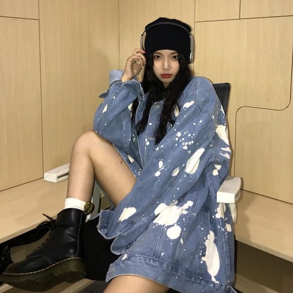 women's jackets spring vintage tie-dye denim jacket harajuku hip hop scrawl oversized outerwear streetwear bf korean fashion casual coa, Black;brown
women's jackets spring vintage tie-dye denim jacket harajuku hip hop scrawl oversized outerwear streetwear bf korean fashion casual coa, Black;brown