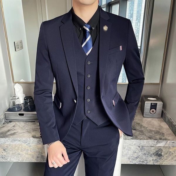 men's suits & blazers three-piece suit wedding men fashion slim business formal wear asian size s-4xl mens, White;black
men's suits & blazers three-piece suit wedding men fashion slim business formal wear asian size s-4xl mens, White;black