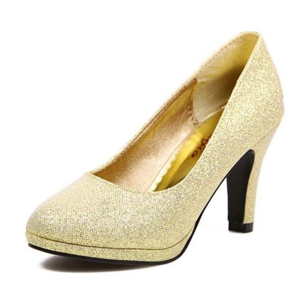 gold wonen pumps fashion sequined cloth wedding shoes round toe 8cm thin heels women party nightclub pump dress, Black
gold wonen pumps fashion sequined cloth wedding shoes round toe 8cm thin heels women party nightclub pump dress, Black