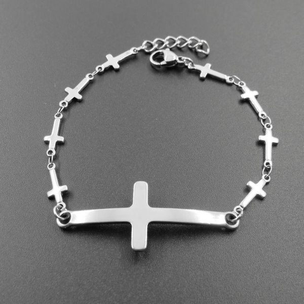 link, chain 316l stainless steel cross bracelet for man $ women fashion jewelry, Black
link, chain 316l stainless steel cross bracelet for man $ women fashion jewelry, Black