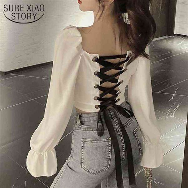 slim ruffle clavicle shirt vintage back hollow cross tie black short spring long sleeve drawstring white blouse 12577 210415
slim ruffle clavicle shirt vintage back hollow cross tie black short spring long sleeve drawstring white blouse 12577 210415