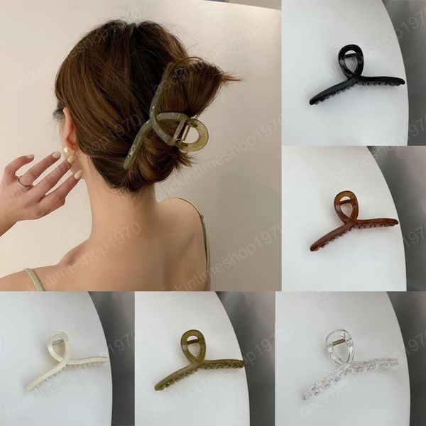 korean style fashion simplicity women girls hair claw hair accessories woman retro elegant large headwear hair clip ornament, Slivery;white
korean style fashion simplicity women girls hair claw hair accessories woman retro elegant large headwear hair clip ornament, Slivery;white