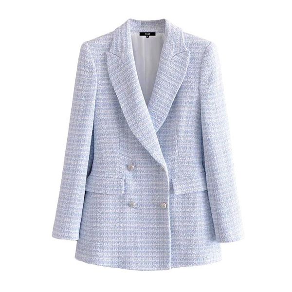women's suits & blazers tbyl women double breasted tweed check blazer fashion coat vintage long sleeve pockets female outerwear chic ve, White;black
women's suits & blazers tbyl women double breasted tweed check blazer fashion coat vintage long sleeve pockets female outerwear chic ve, White;black