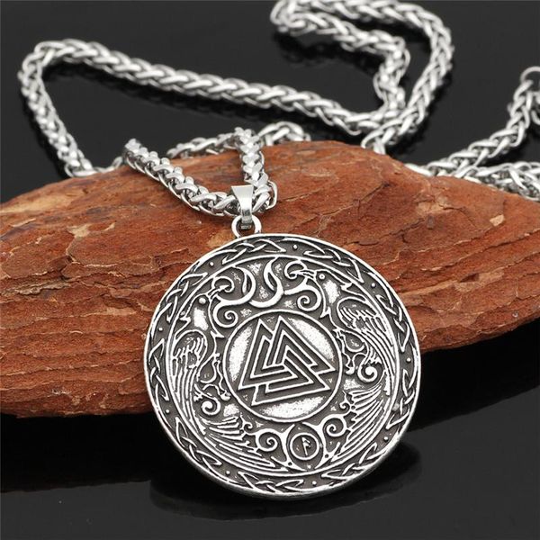 retro viking crow triangle pendant vintage ornament amulet odin life of flower necklace pagan jewelry fashion accessories gifts necklaces, Silver
retro viking crow triangle pendant vintage ornament amulet odin life of flower necklace pagan jewelry fashion accessories gifts necklaces, Silver