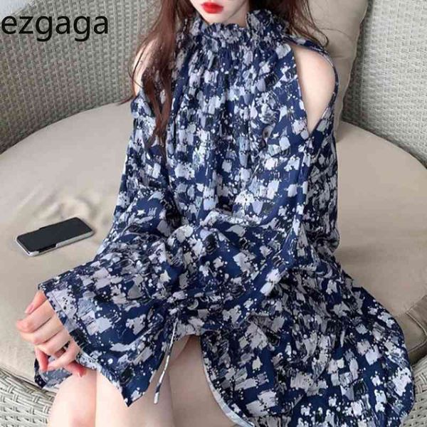 ezgaga dress women floral printed flare sleeve hollow out korean chic high waist dresses clubwear elegant fashion vestidos 210430, Black;gray
ezgaga dress women floral printed flare sleeve hollow out korean chic high waist dresses clubwear elegant fashion vestidos 210430, Black;gray