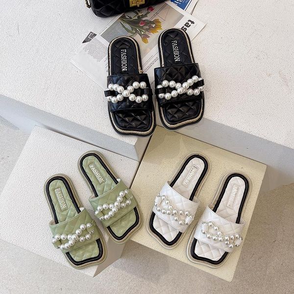 slippers square toe house platform low string bead shoes woman 2021 pantofle soft flat rome slides rubber pu, Black
slippers square toe house platform low string bead shoes woman 2021 pantofle soft flat rome slides rubber pu, Black