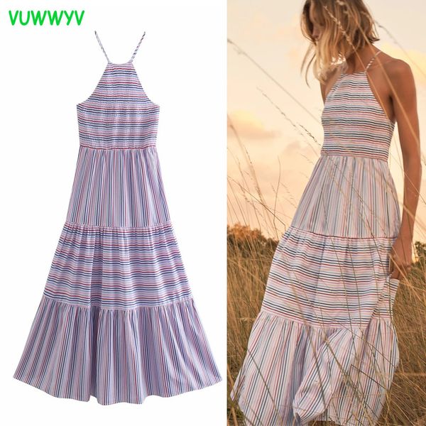 vuwwyv purple striped ruffle midi dress summer elegant slim backless slip woman gowns beach straps smock vestidos 210430, Black;gray
vuwwyv purple striped ruffle midi dress summer elegant slim backless slip woman gowns beach straps smock vestidos 210430, Black;gray