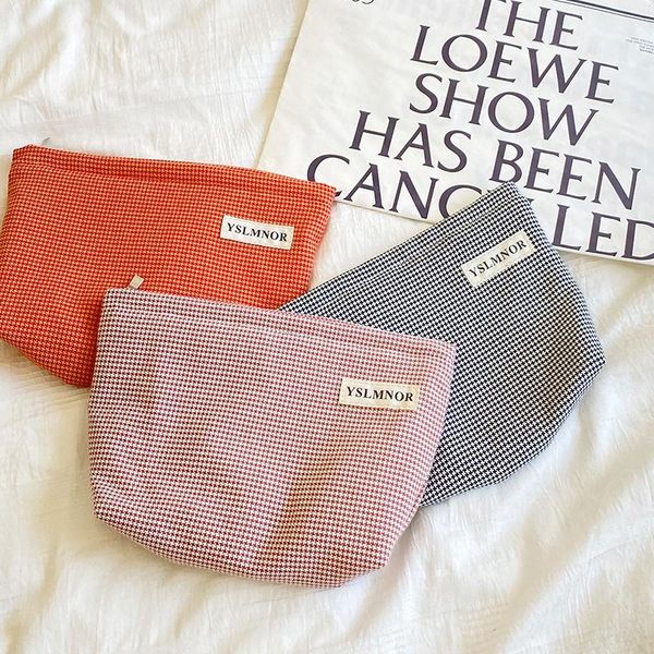 cosmetic bags & cases japan style plaid makeup bag cotton beauty pouch women large toiletry necesserie organizer case
cosmetic bags & cases japan style plaid makeup bag cotton beauty pouch women large toiletry necesserie organizer case