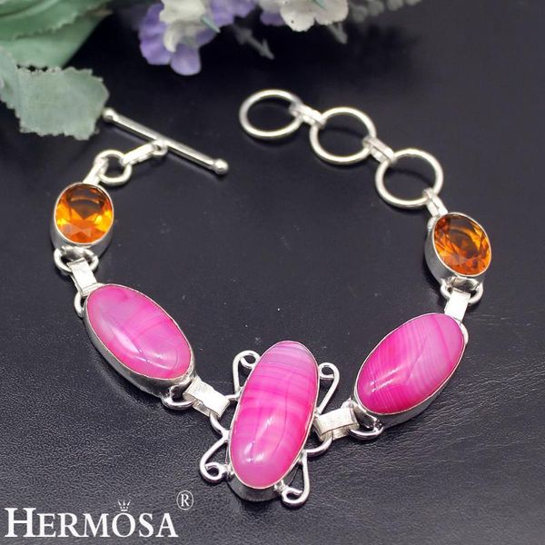 link, chain hermosa trendy fashion botswanaagate links bracelet 7.75 inch ny979, Black
link, chain hermosa trendy fashion botswanaagate links bracelet 7.75 inch ny979, Black
